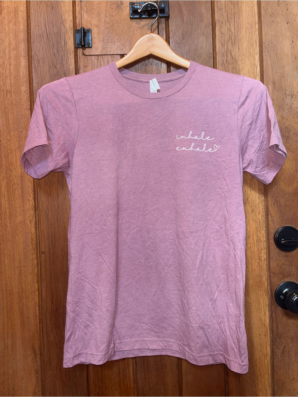 Inhale Exhale Short-Sleeve T-Shirt - Dusty Pink